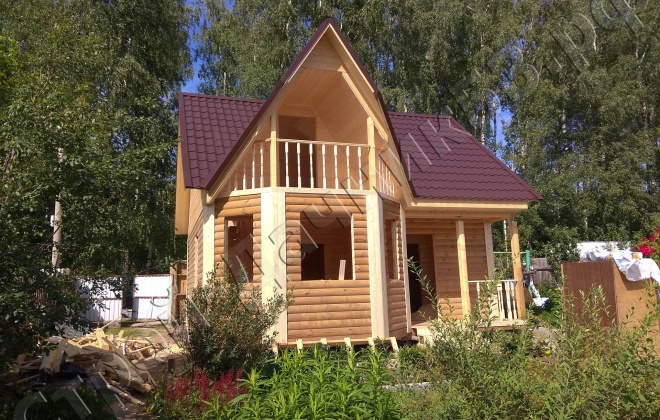 1 Брусовой дом 7×7, 80 м², Московская область,  Егорьевский район, СНТ «Спутник» (6)